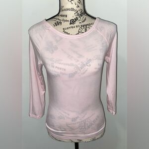 GAP NWT Women’s Pink Stretch 3/4 Sleeve Top